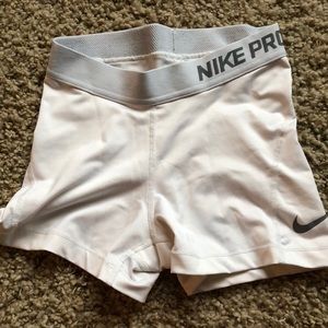 White Nike Pro spandex